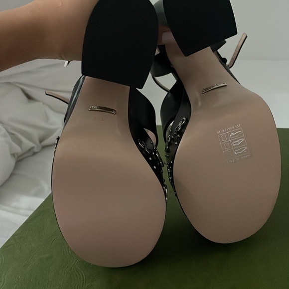 NWT GUCCI GG embellished platform heel size 7.5 - Picture 5 of 6